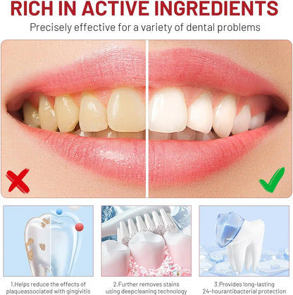 1/2/3pcs Niacinamide Toothpaste Intensive Teeth Whitening & Stain Removal