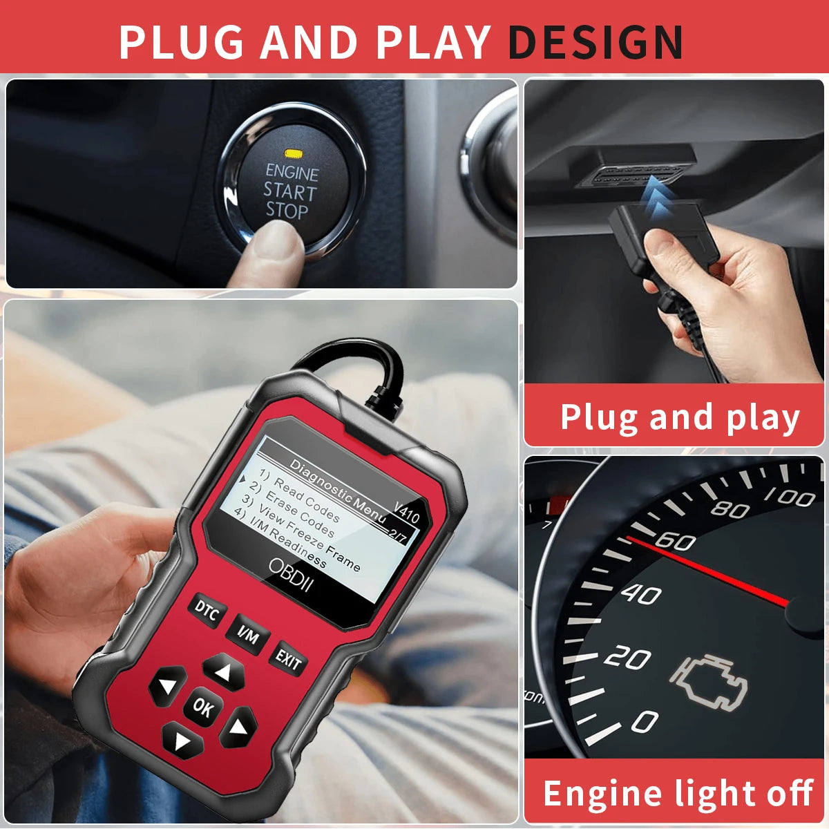 Car Obd2 Scanner Diagnostic Tool Code Reader