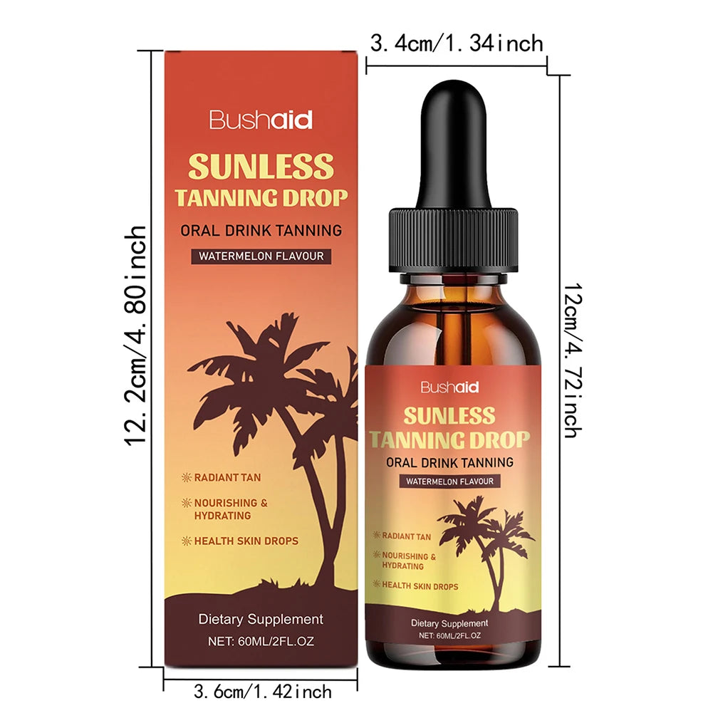 Tanning Drops Bronzer Natural Drinkable Nourishing Self Tanner