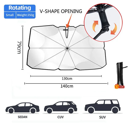 Car Sunshade Windshield Umbrella Front Summer Protection