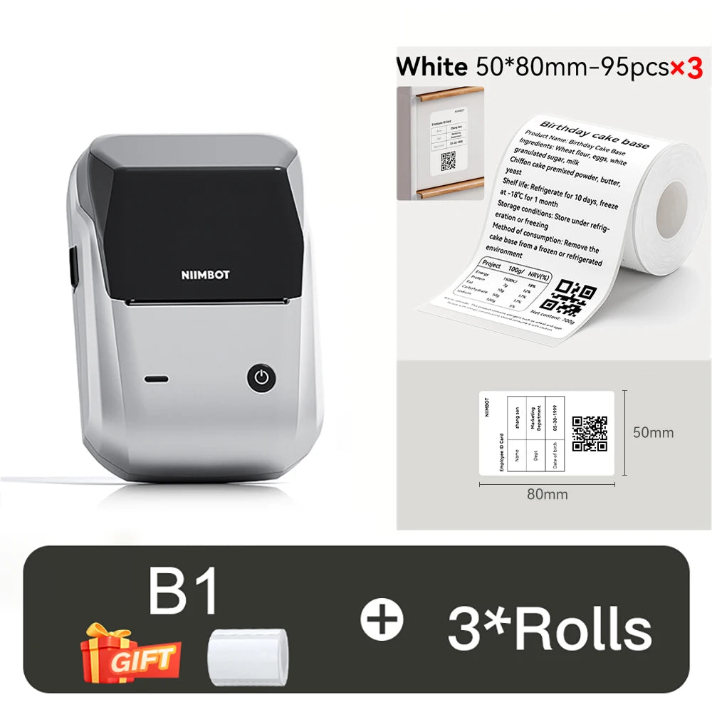 NIIMBOT B1 Portable Thermal Printer Compatible with Smartphones & PC