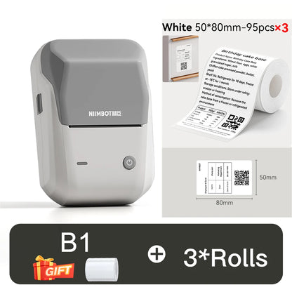 NIIMBOT B1 Portable Thermal Printer Compatible with Smartphones & PC