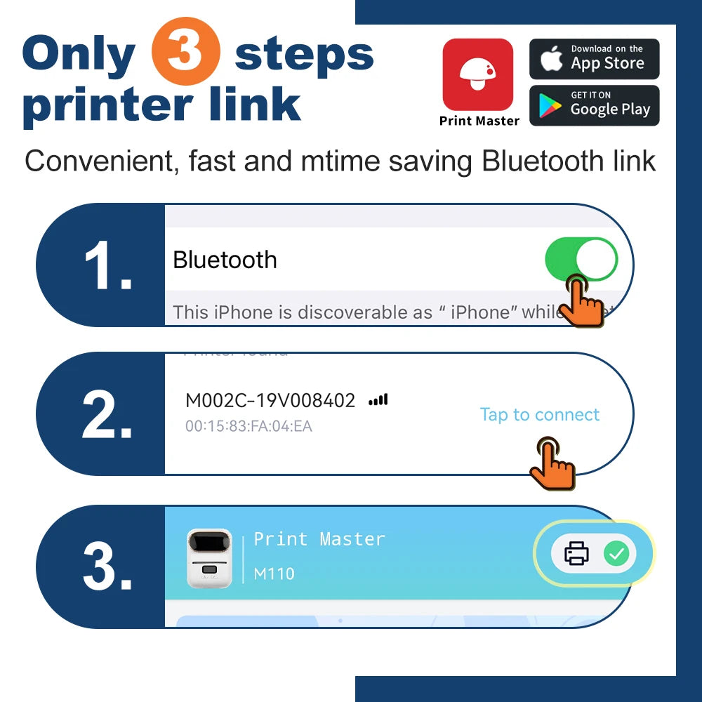 Phomemo M110 Thermal Wireless Label Portable Bluetooth Printer