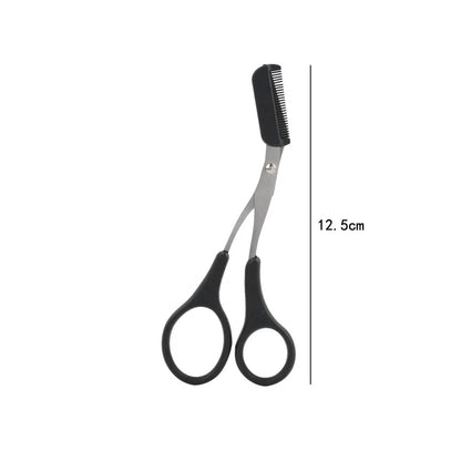 Trimmer Stainless Steel Eyebrow Scissors with Comb Hair Removal Shaver