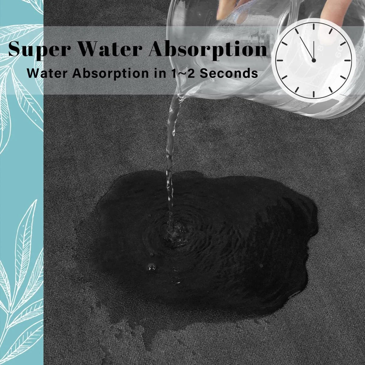 Super absorbent floor mat & Anti-Slip