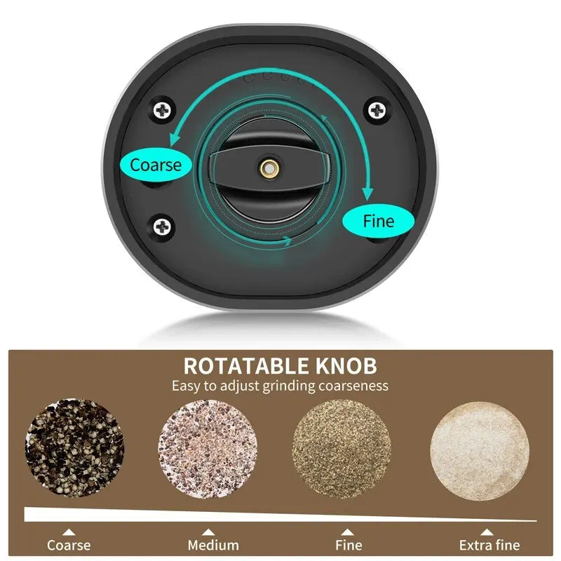 Electric Automatic Spices Grinder With LED Light