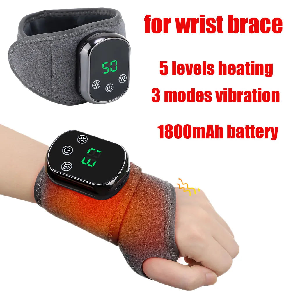 Electric Ankle Brace with Adjustable Hot Compress Vibration Massage