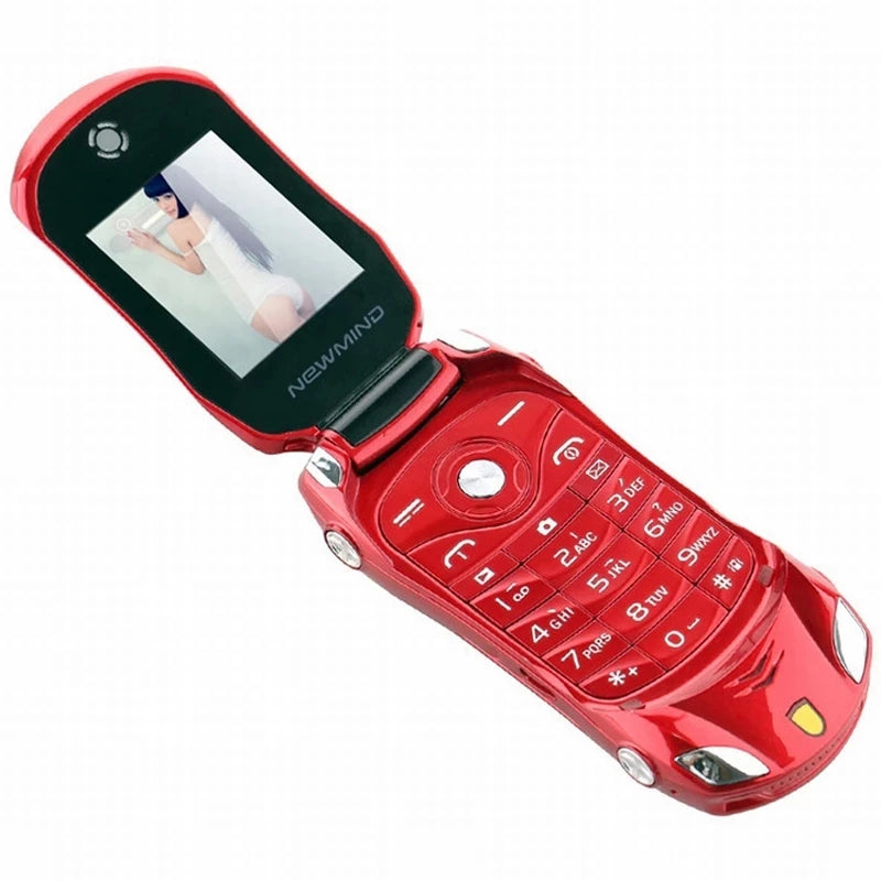 Original Newmind F15 Unlocked Flip Mobile Phone Designed as Mini Sport Car