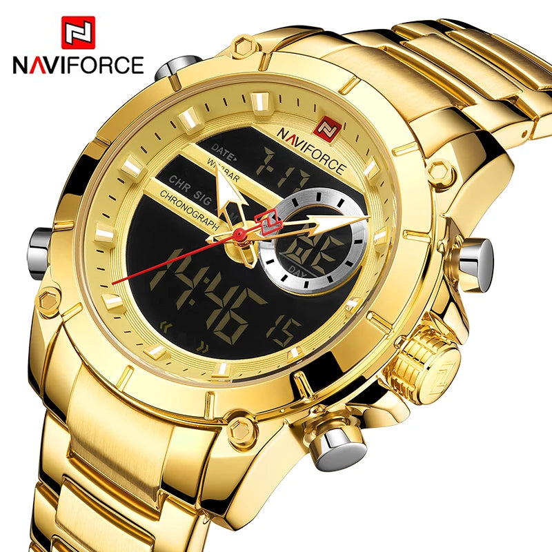 NAVIFORCE 9163 Luxury Original Sport Wrist Watch For Men