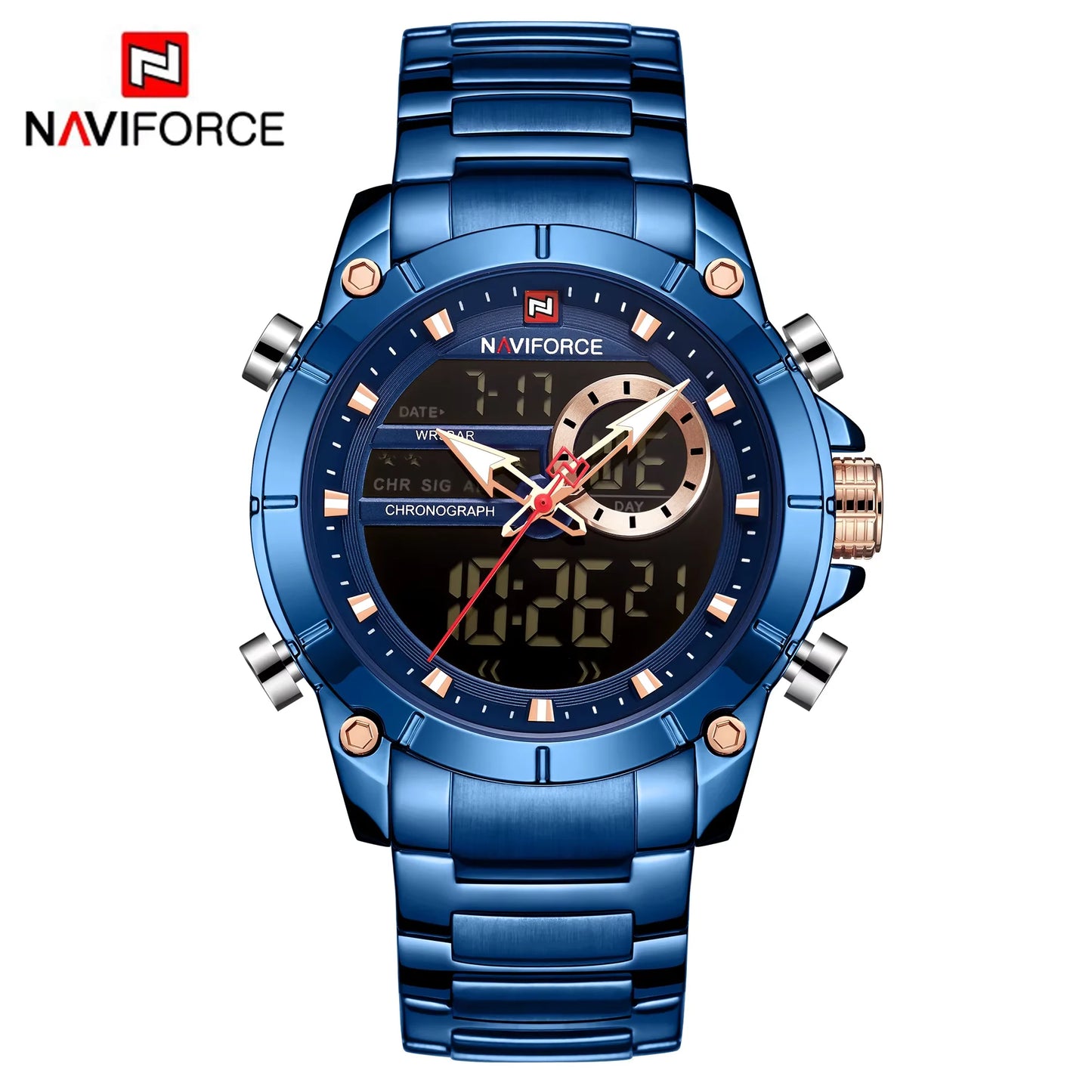 NAVIFORCE 9163 Luxury Original Sport Wrist Watch For Men