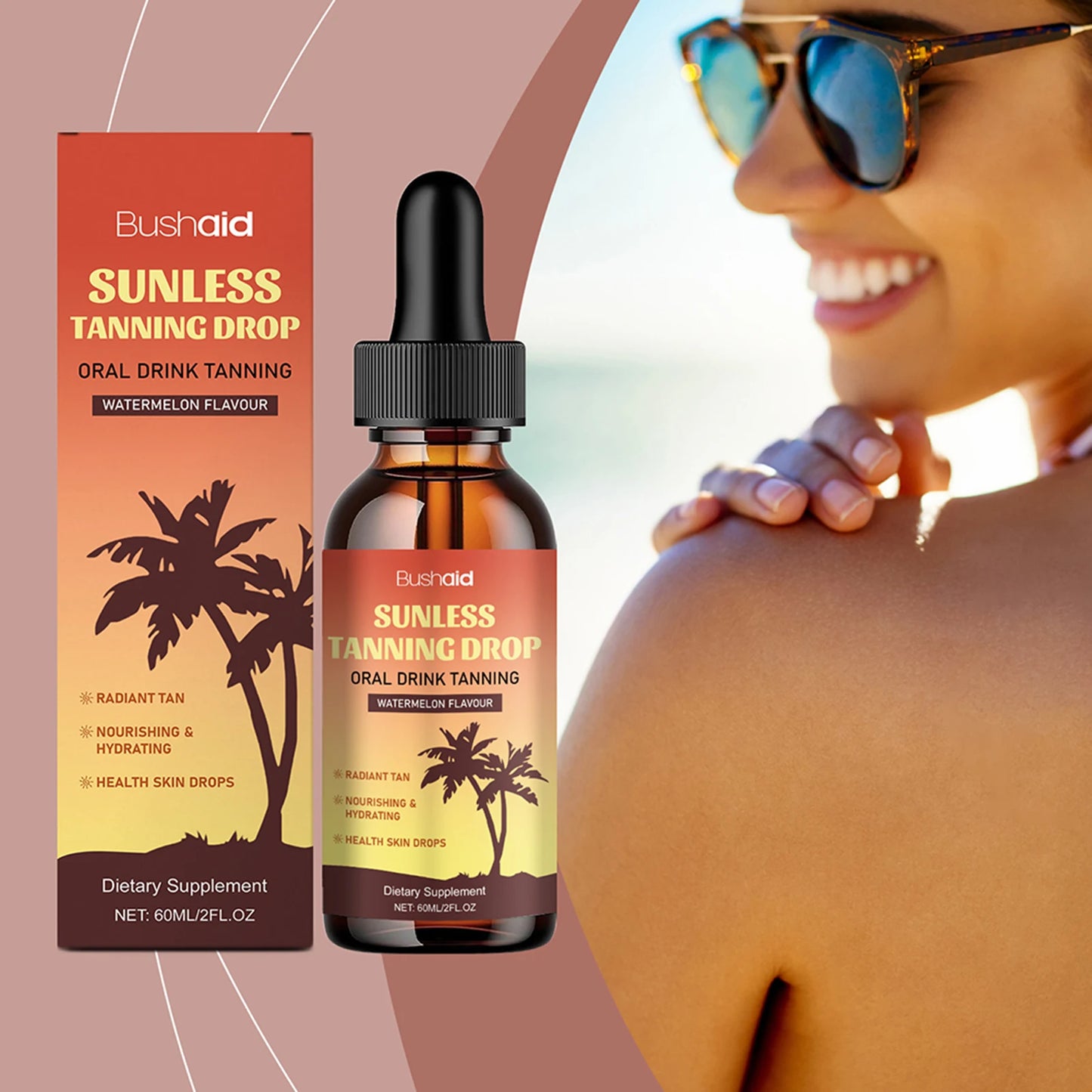 Tanning Drops Bronzer Natural Drinkable Nourishing Self Tanner
