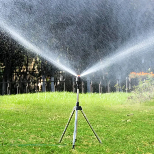 Tripod 360-Degree Garden Automatic Rotating Sprinkler Stainless Steel
