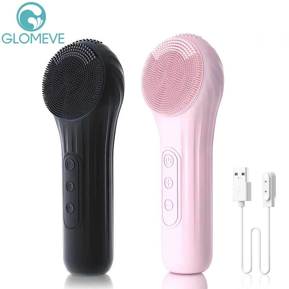 Sonic Waterproof Facial Cleansing Brush Rechargeable Scrubber & Exfoliating Vibrating