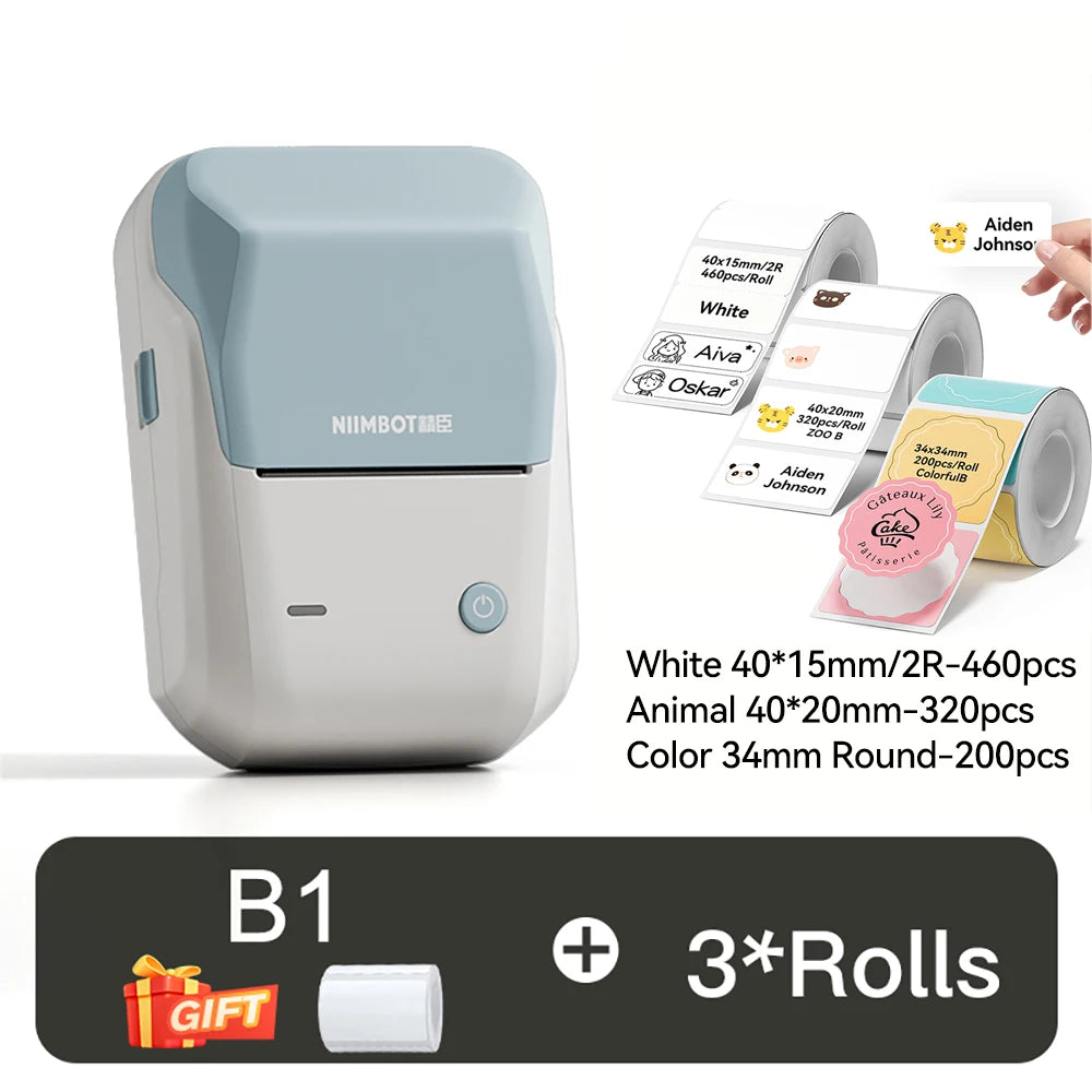 NIIMBOT B1 Portable Thermal Printer Compatible with Smartphones & PC