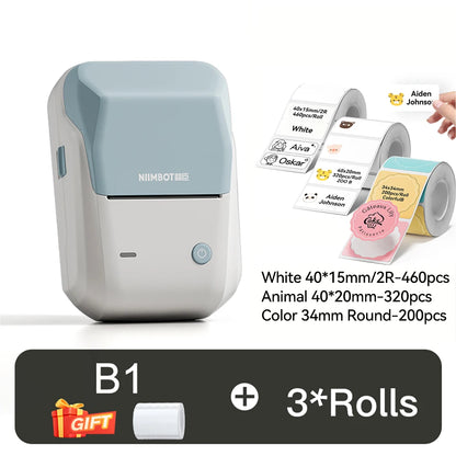 NIIMBOT B1 Portable Thermal Printer Compatible with Smartphones & PC
