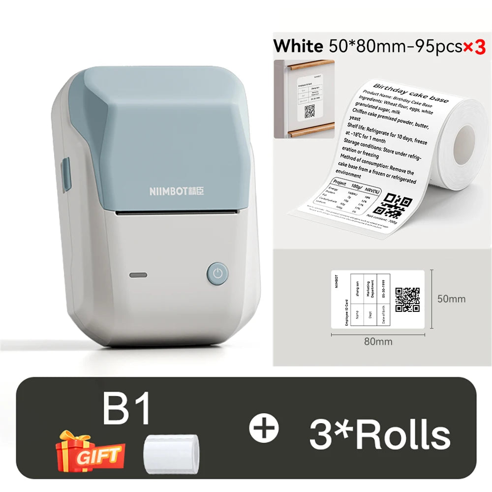 NIIMBOT B1 Portable Thermal Printer Compatible with Smartphones & PC