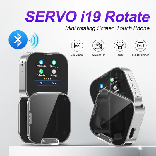 SERVO i19 Rotate Small Box Touch Mobile Phone