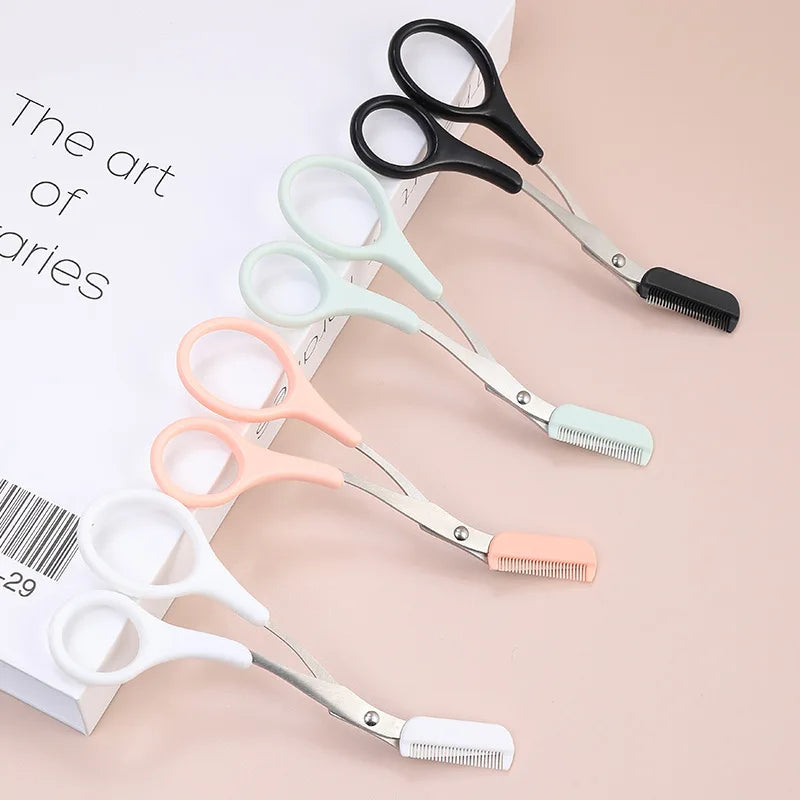 Trimmer Stainless Steel Eyebrow Scissors with Comb Hair Removal Shaver