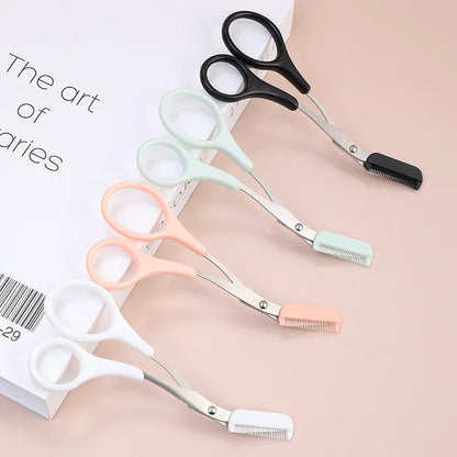 Trimmer Stainless Steel Eyebrow Scissors with Comb Hair Removal Shaver
