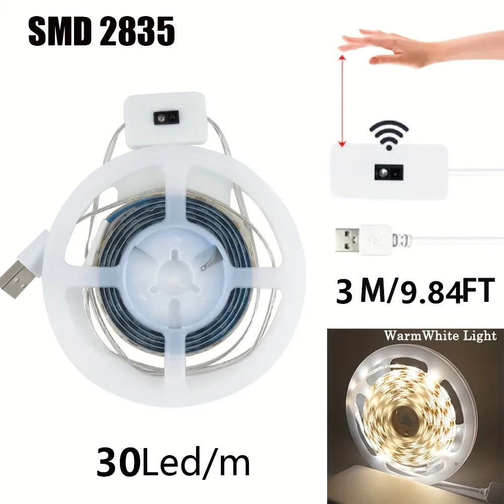 LED Strip Light Built with Hand Scan Motion ON/OFF for Kitchen Decoration Lighting