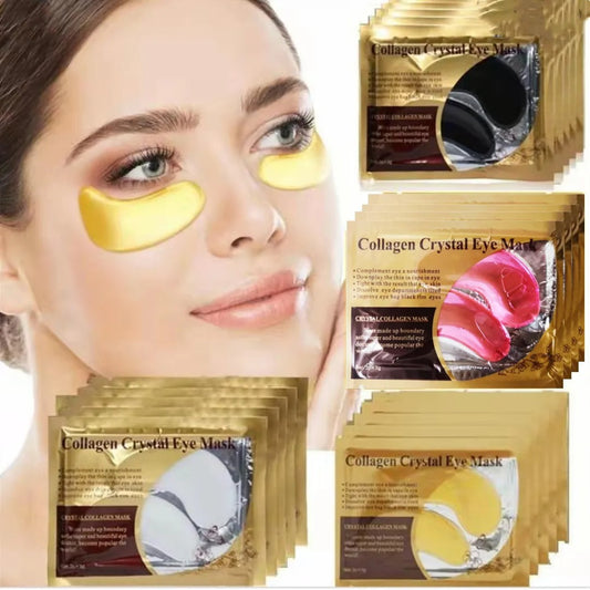 20Pcs=10Pairs Gold Collagen Crystal Eye Mask For skincare