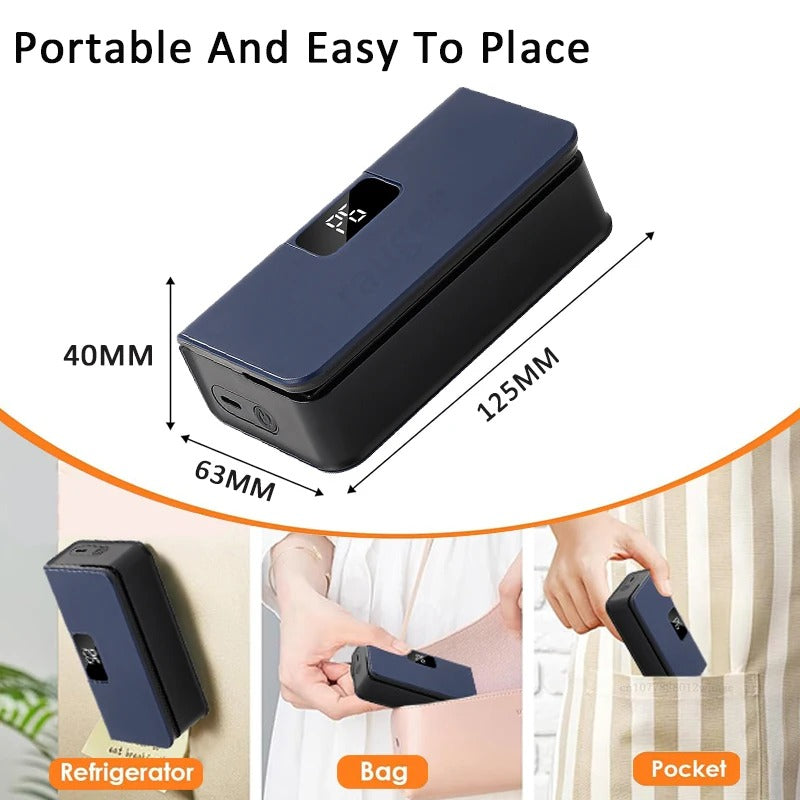 Plastic Bag Sealer Mini Heat Bag Sealing Machine Rechargeable Handheld Food Packaging Heat Sealer Thermal Bags Sealing Machine