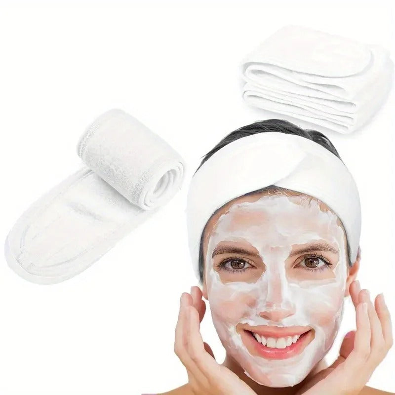 Women's Adjustable Wide Headband - Great Cosmetic Accessory for Yoga, Sports, Spa, Bath, Shower, Makeup and Face Wash