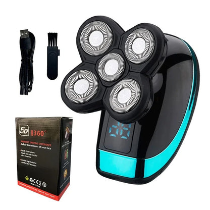 5 IN 1 Electric Razor Electric Shaver Rechargeable Shaving Machine for Men Beard Razor Wet-Dry Dual Use Waterproof
